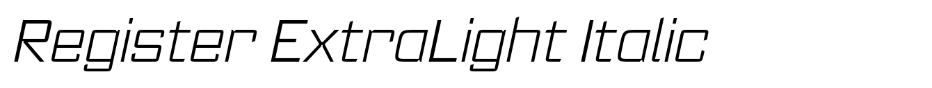 Register ExtraLight Italic